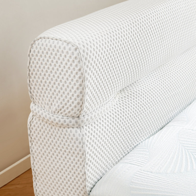 Cadre de lit double de 15 pouces avec matelas, aucun assemblage requis pour le salon, Lit double