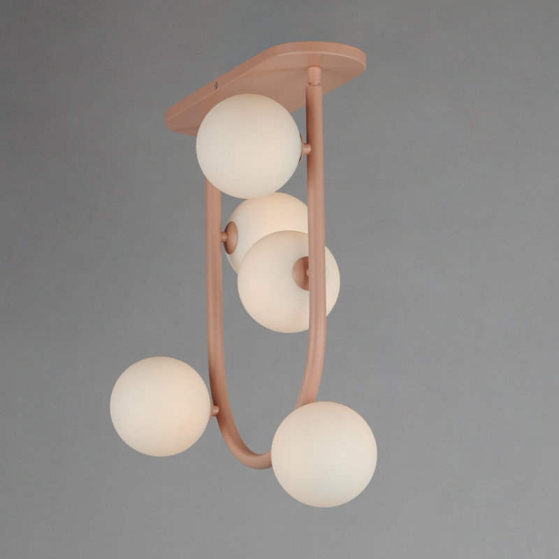 Contour MTO 5 - Light LED Semi Flush Mount, Palazzo Pink