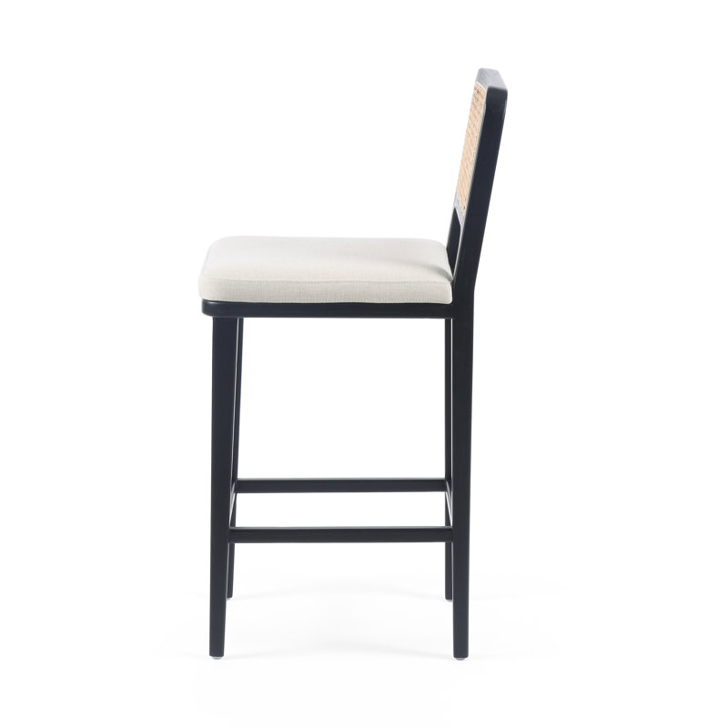 Townsend Veka Savile Flax/Brushed Ebony Bar Stool, Counter Stool (27” Seat Height)