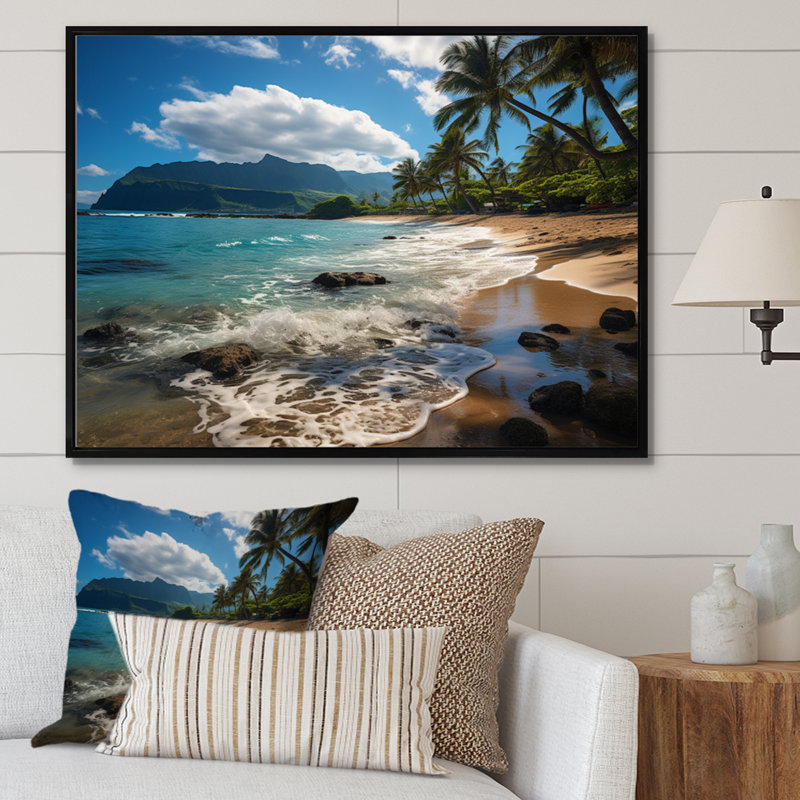 Aloha Tropical Dreamscape II - Maui, impressions encadrées, H 30 po x l 40 po x P 1,5 po, Cadre flottant noir