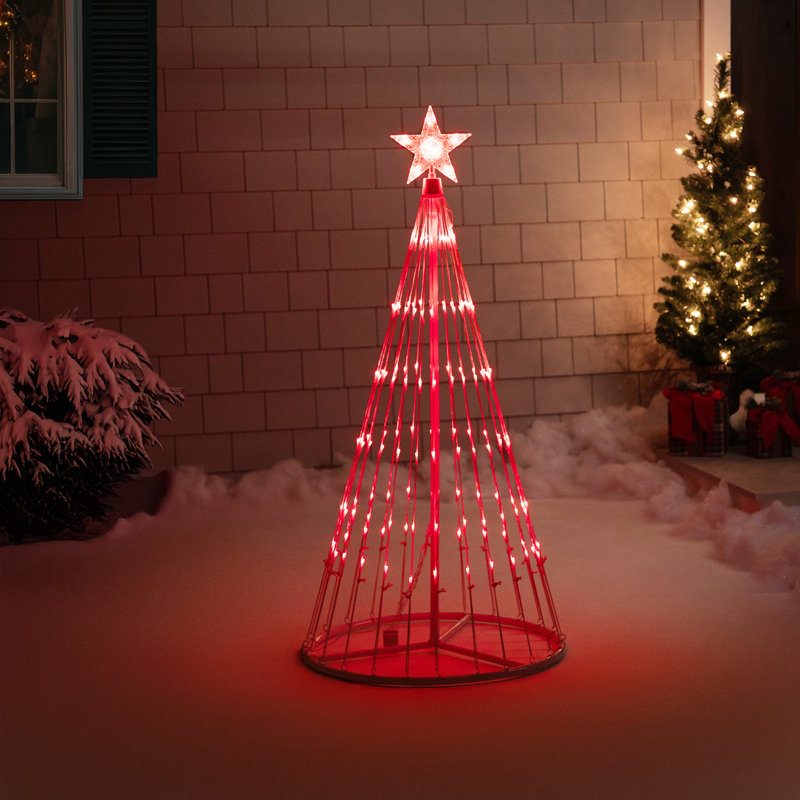 Décoration d'extérieur à DEL, H 48 po x l 24 po x p 24 po, Rouge