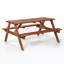 Priscilla 6 - Person Wood Patio Dining Set with Rectangular Table-704828417-790321674