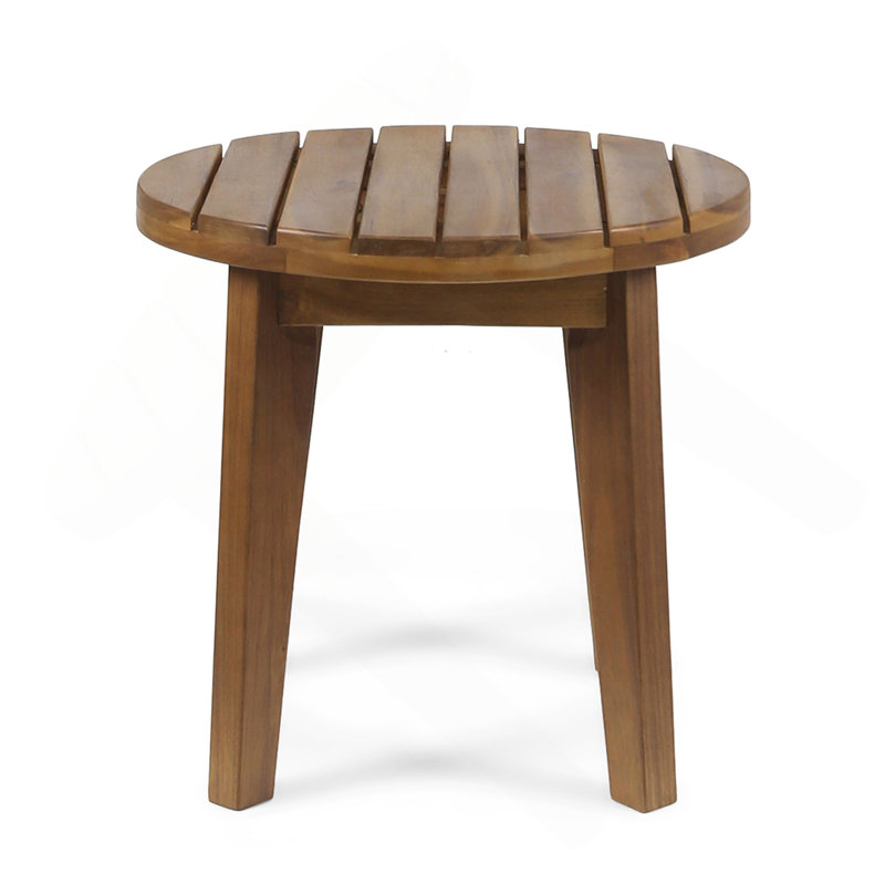 Outdoor 16" Acacia Wood Side Table