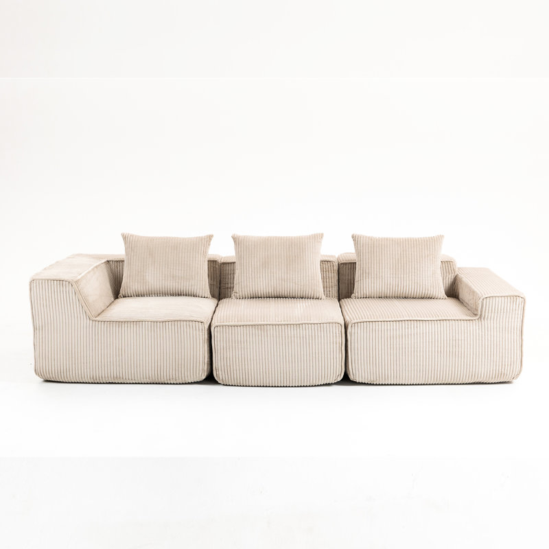 Méridienne 3 places Soft, Beige