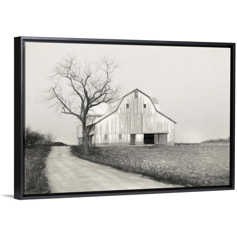 "Ohio Fields III" par Lori Deiter-reproduction de photo sur toile, H 18 po x l 26 po x P 1,75 po, Cadre noir