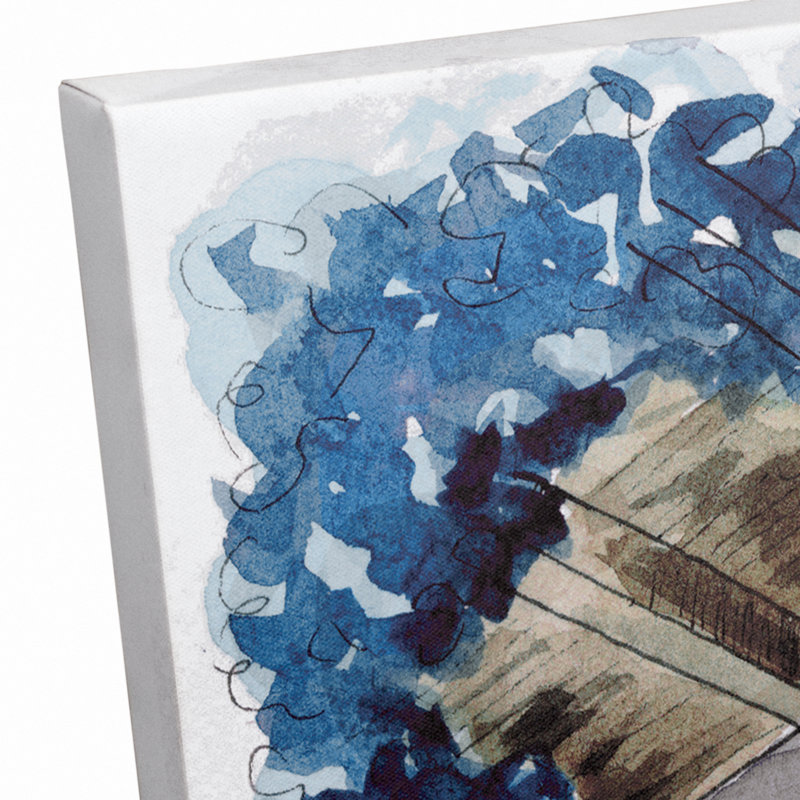 Blue Street - peinture sur toile tendue