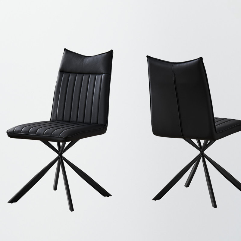 Chaise de salle à manger Brownotter, Noir, Noir