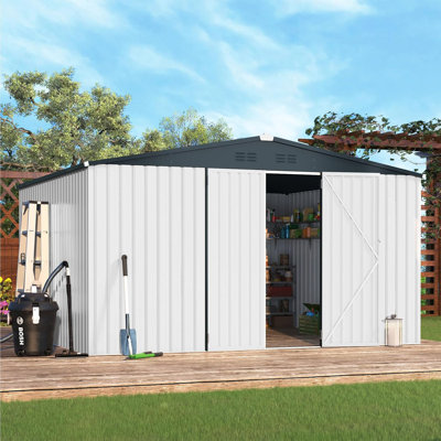 10 ft. W x 12 ft. D Metal Storage Shed