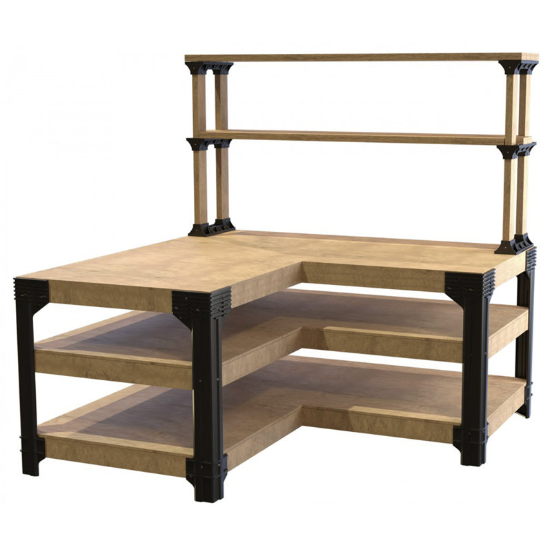 Koerich Corner Wood Workbench Top