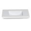 Comptoir de meuble-lavabo en pierre reconstituée blanc 36 po x 22 po avec lavabo rectangulaire intégré et trous de robinet espacés de 8 po
