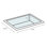 Lavabo de salle de bain rectangulaire encastré en céramique avec trop-plein Vero