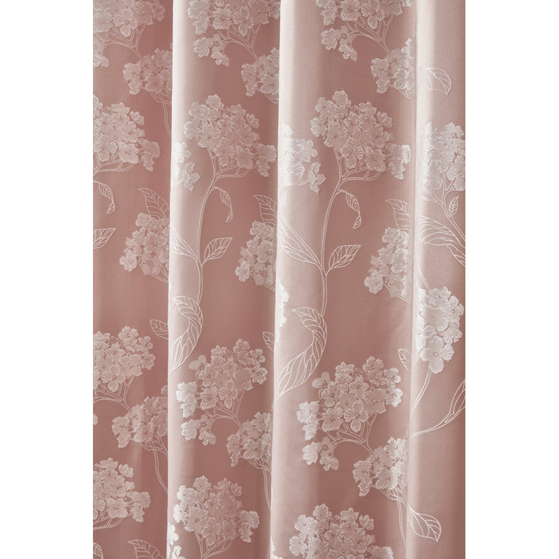 Blossom Eyelet Room Darkening Curtains, Blush Pink, 168 W x 183 D cm