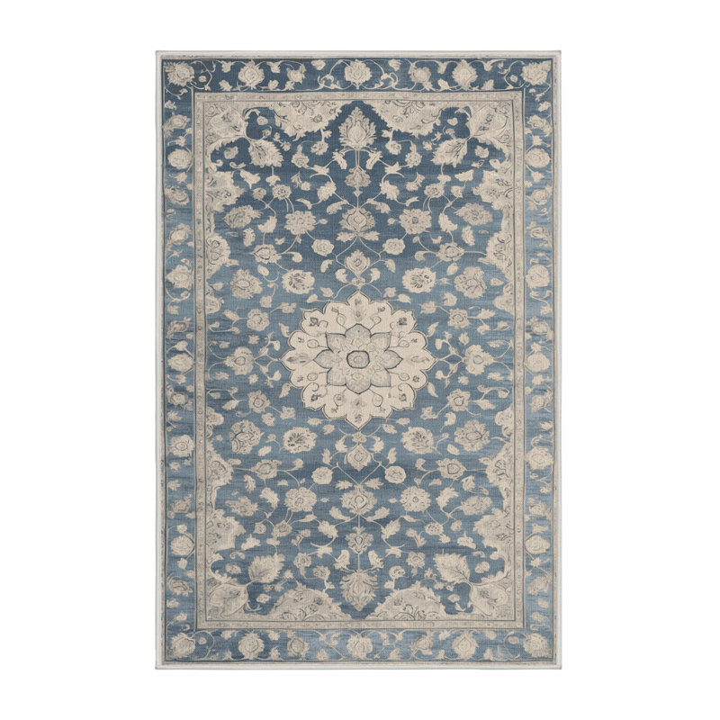 Tapis beige Tabriz lavable à la machine, Rectangle de 5 pi x 8 pi