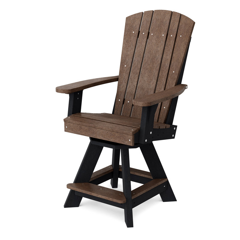 Chaise pivotante Heritage, Brun Tudor / noir