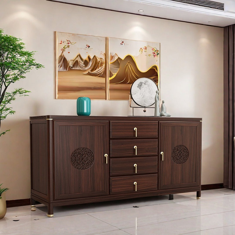 Buffet en bois massif de style chinois