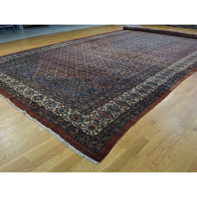 Tapis à main one-of-kind noué la 1910 anatolian brun 11 pi 10 po x 23 pi zone de laine 4 po