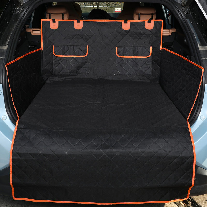 Tapis de siège imperméable pour caravane berline imperméable pour chien, Noir, L 80 po x P 88 po x H 22 po