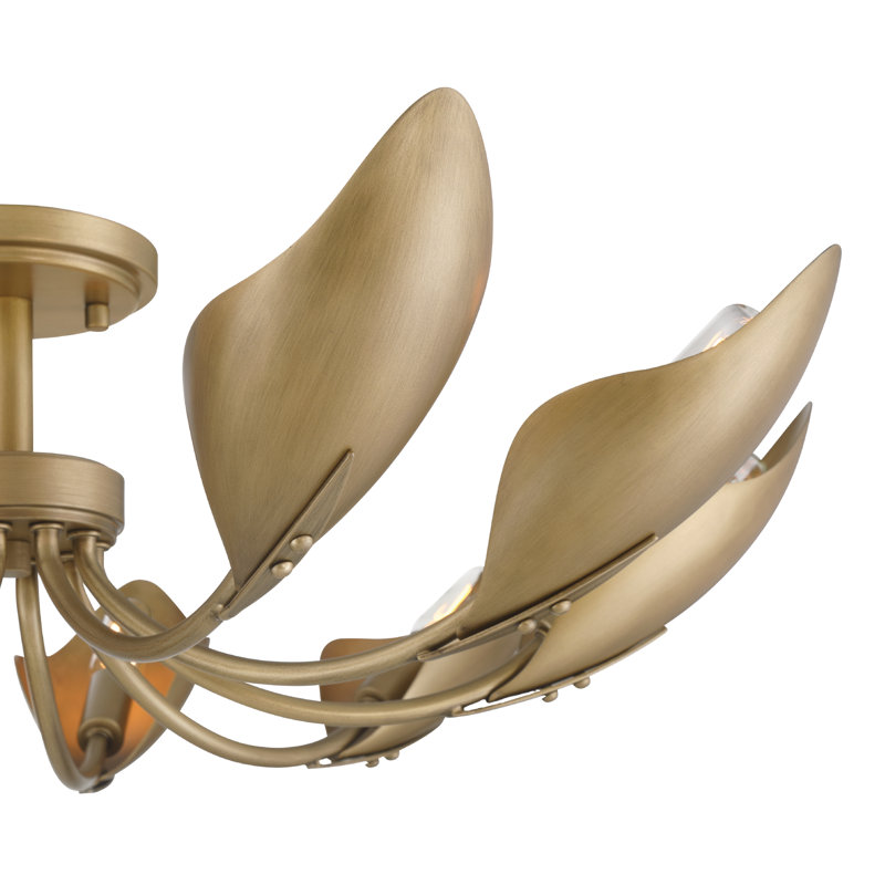 Hunter Juneway 10 Light Large Flush Mount Ceiling Light Fixture, Gold