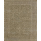 Wool Oriental Area Rug in Dark Brown