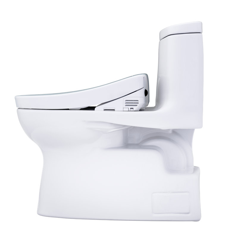 TOTO® WASHLET+® Carlyle® II 1G® One-Piece Elongated 1.0 GPF Toilet and WASHLET+® S5 Bidet Seat, Cotton White - MW6143446CUFG#01