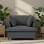 Module de canapé surdimensionné à siège simple de 37 po pour canapé modulaire modulaire, fauteuil à assise large en chenille avec coussins-1869340484