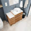 Meuble-lavabo sur pied simple 35,4 po avec plateau en céramique Lajoie