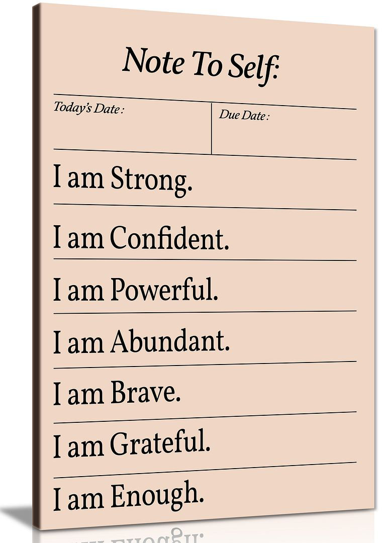 Motivational Quotes Wall Art, Positive & Inspirational DÃ©cor - Wrapped Canvas Print