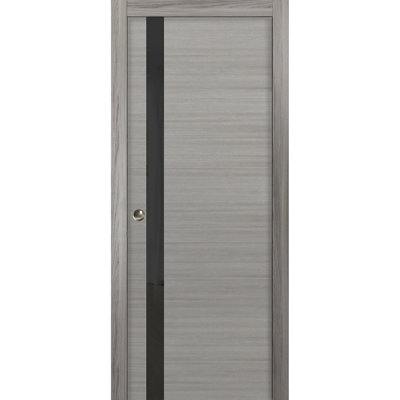 Planum Frosted Glass Wood Sliding Closet Door