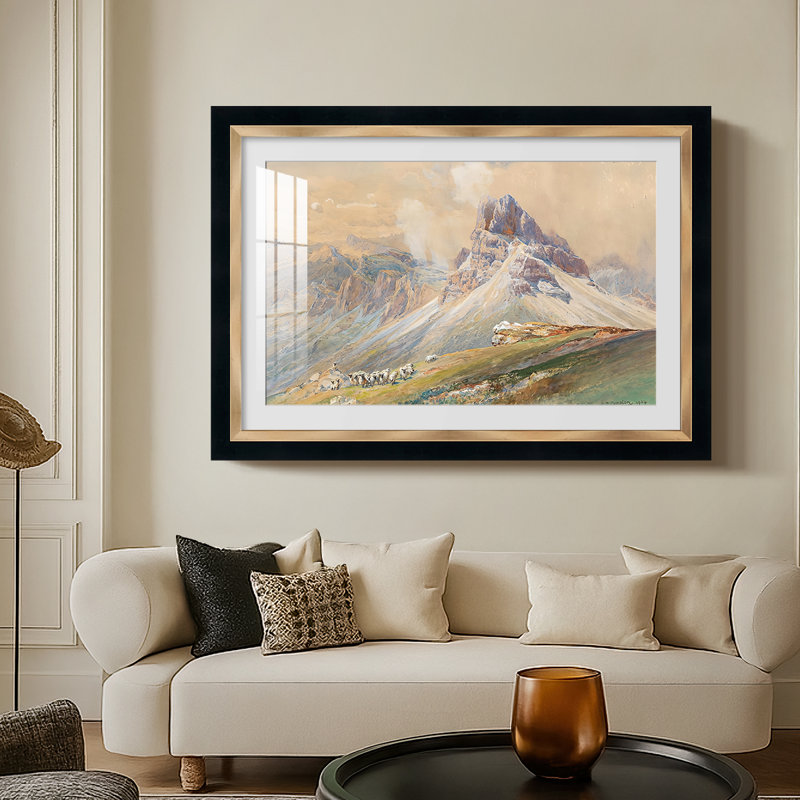 From the Dolomites (Aus den Dolomiten), 1904 - Edward Theodore Compton - Toile encadrée sur mesure, 29 x 41, Oui