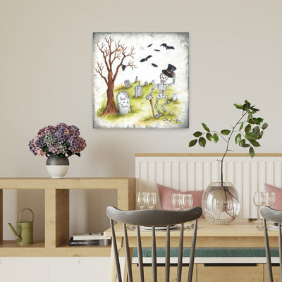 Dancing Skeleton by Mary Ann June - 1 Piece Wrapped Canvas Wall Art