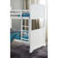 Lit simple superposé de style transitionnel avec finition blanche et pieds de support