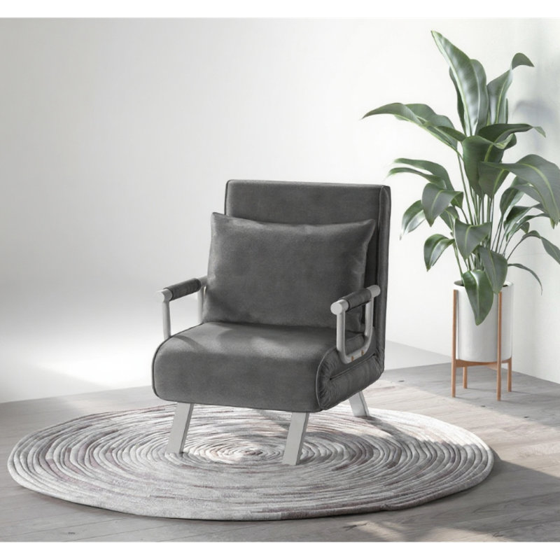 Chaise berçante moderne en tissu avec dossier réglable