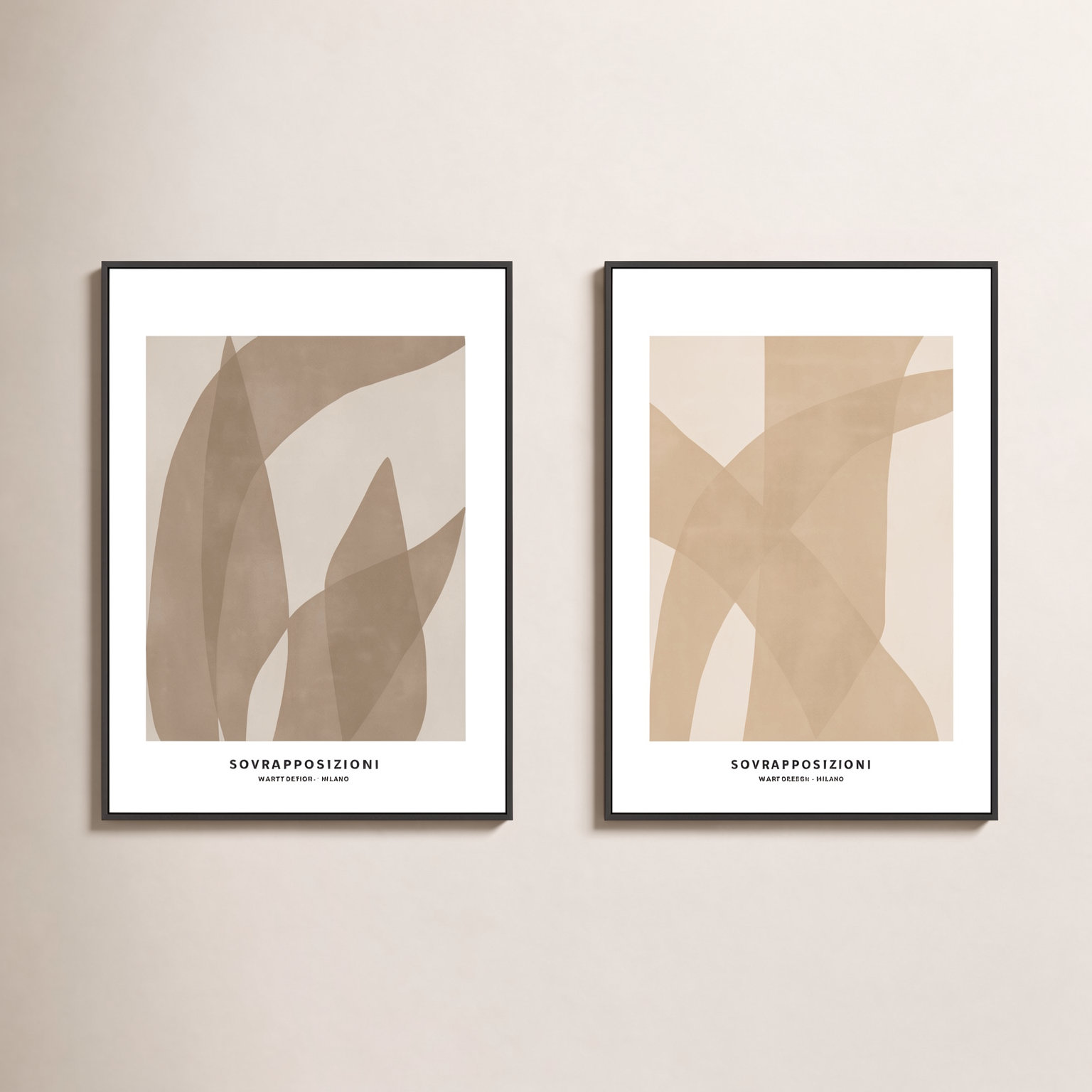 Zabini "Marine Flora 1 and 2" 2-Piece Print Set, Black, 25" H x 17.5" W x 1.25" D