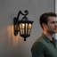 Lampadaire de balcon extérieur noir imperméable