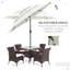 Parasol de marché extérieur à 3 niveaux avec manivelle et bouton poussoir Outsunny 9FT