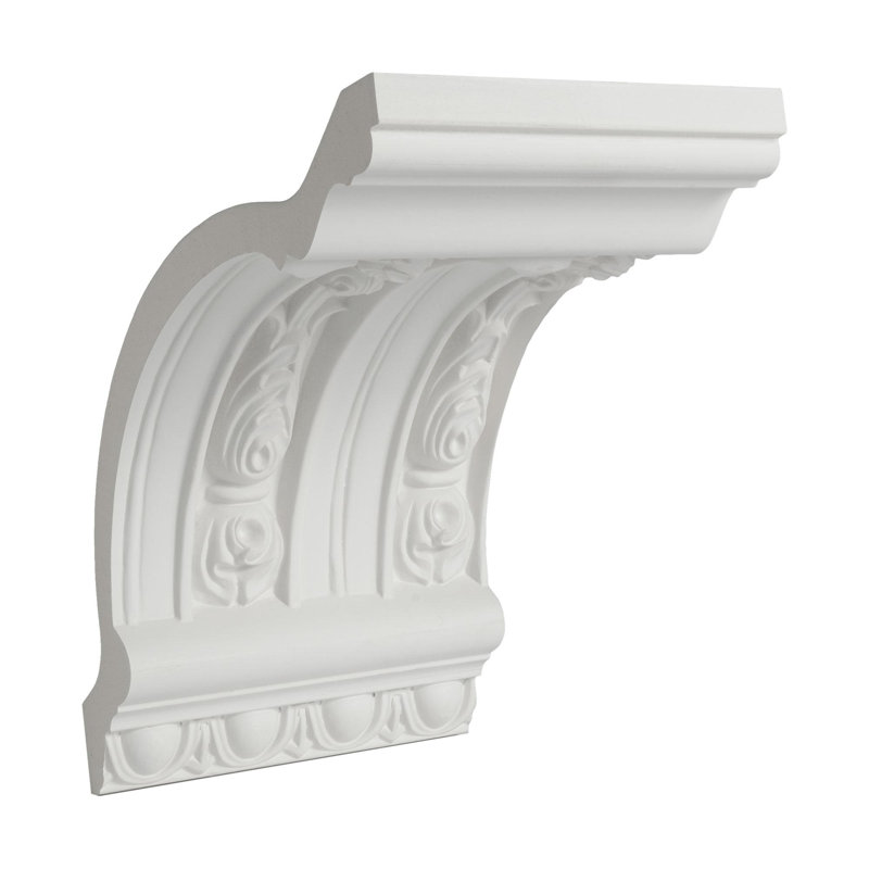 Primed White Polyurethane Egg and Dart Crown Moulding Sample