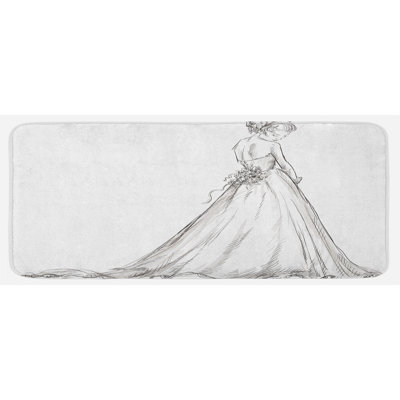 Traditional Solid Colour Polyester Kitchen Mat