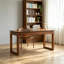 Bureau en noyer massif avec tiroirs-682852434