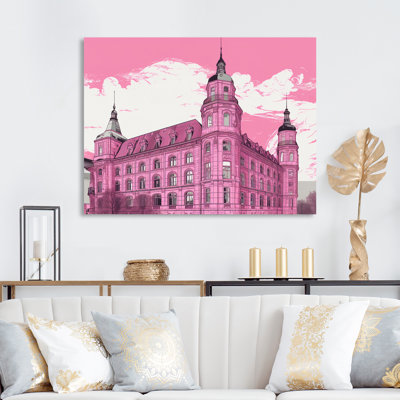 " Pink Blueprint Of Classical London "