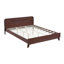 Lit en bois de pin massif, grand et stable, sans sommier, couleur noyer foncé-2038876149