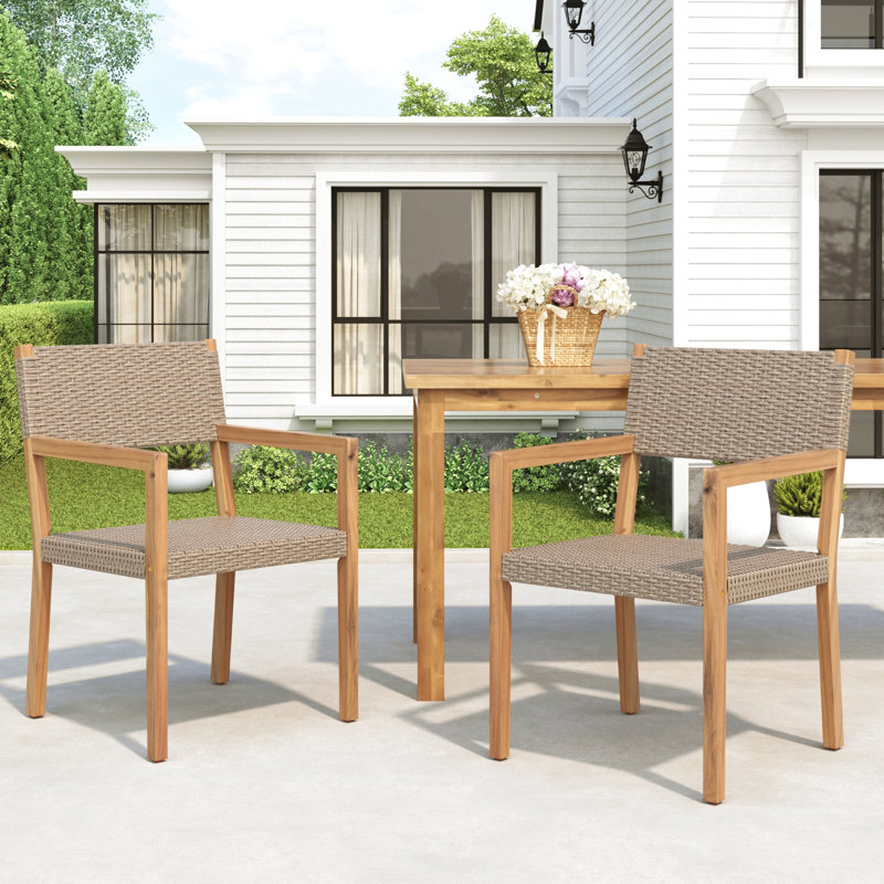 Ensemble de 2 chaises de salle à manger d'extérieur