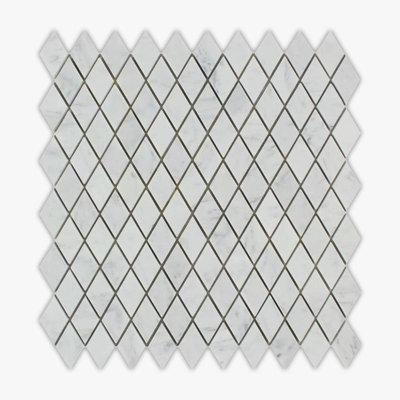 Carreau de mosaïque en marbre pour mur et plancher 12 po x 12 po Carrara