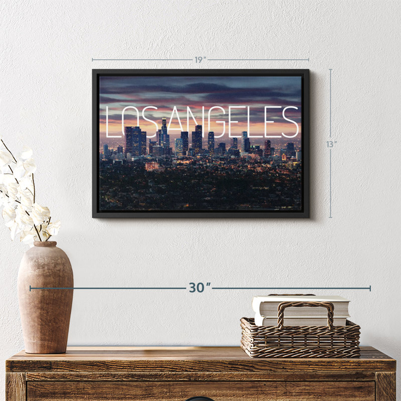 "Los Angeles Vibes Wall Art", H 13 po x l 19 po