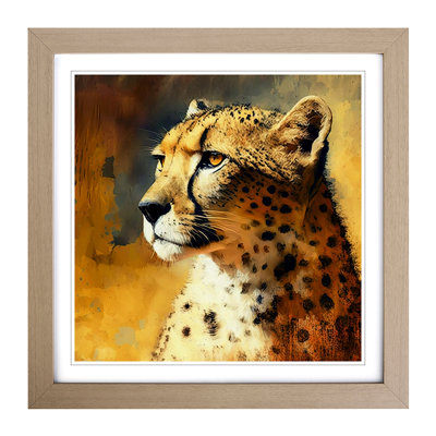 Cheetah Post-Impressionism - Framed Print