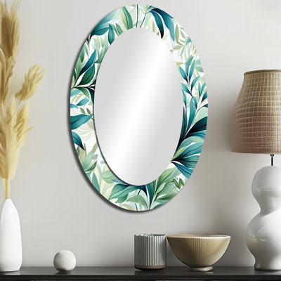 Troene - Large Oval Wall Mirror On Metal