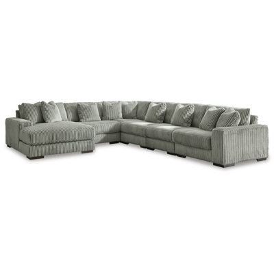Canapé modulaire avec méridienne 6 pièces Lindyn