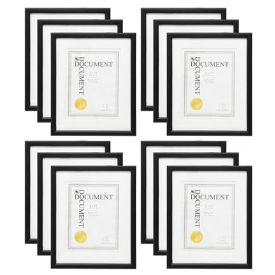 Black Matte Picture Frame with Mat