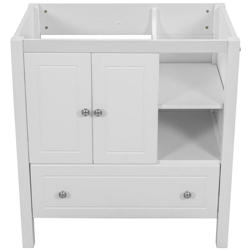 Meuble-lavabo simple avec plateau 29,12 po Aulelei, Blanc