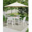 Ensemble de 4 chaises de patio empilables en aluminium - Chaises de salle à manger d'extérieur-2038546183-2038546181
