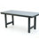 Table de salle à manger en PEHD pour patio, table basse, table d'extérieur pour 4 à 6 personnes avec trou pour parasol pour cour, jardin, piscine, gris, l 66,9 po x P 31,34 po x H 29,5 po